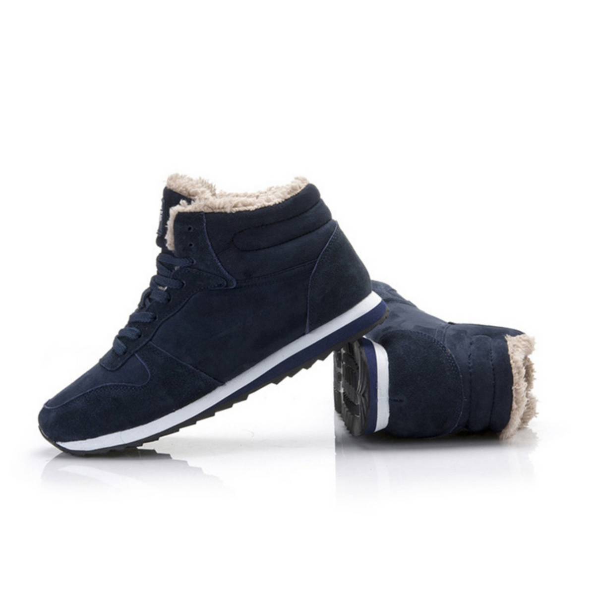 Gefütterte Sneaker-Boots für warme Füße
