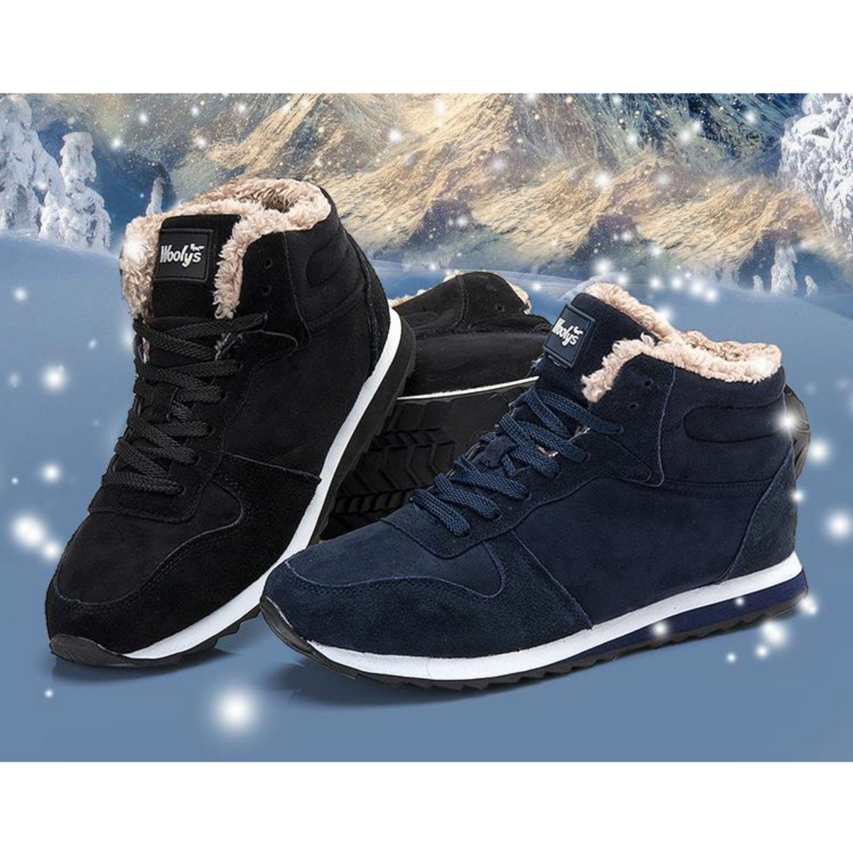 Gefütterte Sneaker-Boots für warme Füße