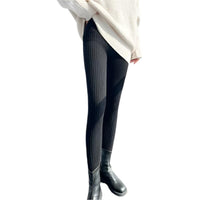 Gerippte Strickleggings mit hoher Taille für Damen