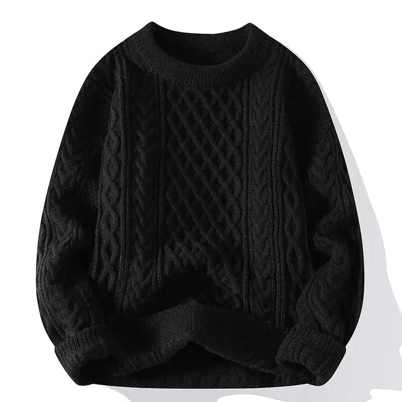 Gemusterter Herrenpullover mit Rundhalsausschnitt