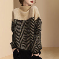 Gemusterter Winterpullover