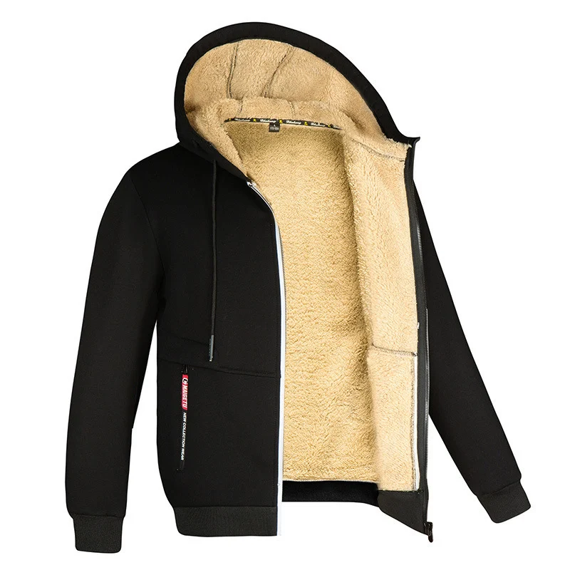 Gemütlicher Herren-Fleecehoodie mit Sherpa-Futter
