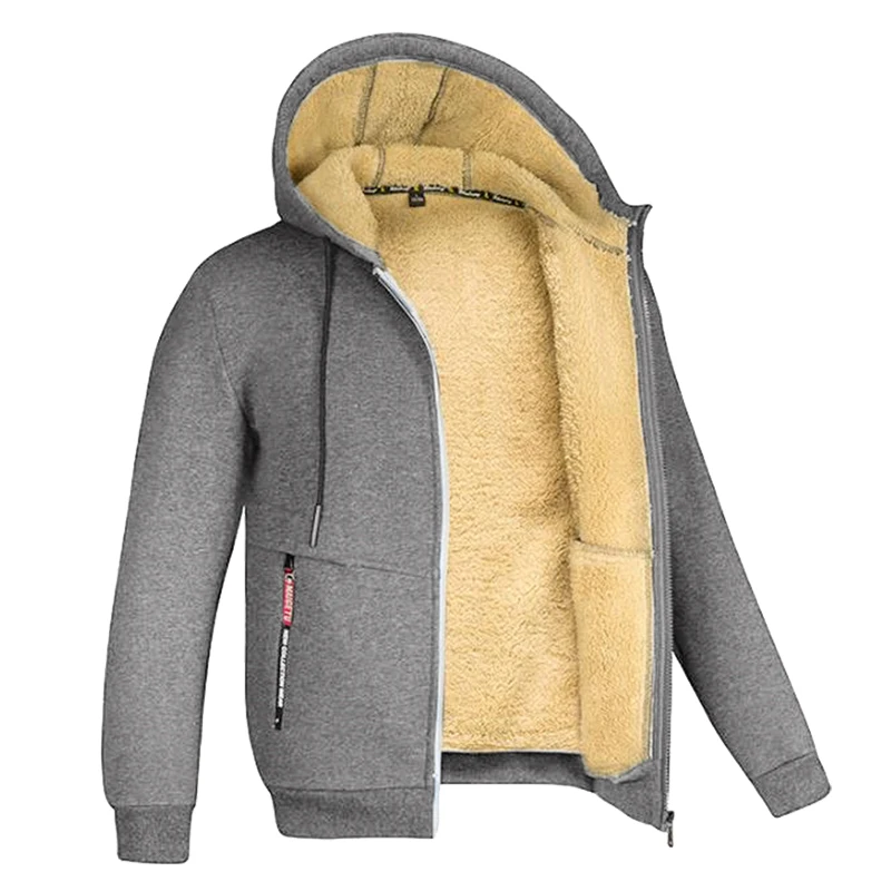 Gemütlicher Herren-Fleecehoodie mit Sherpa-Futter