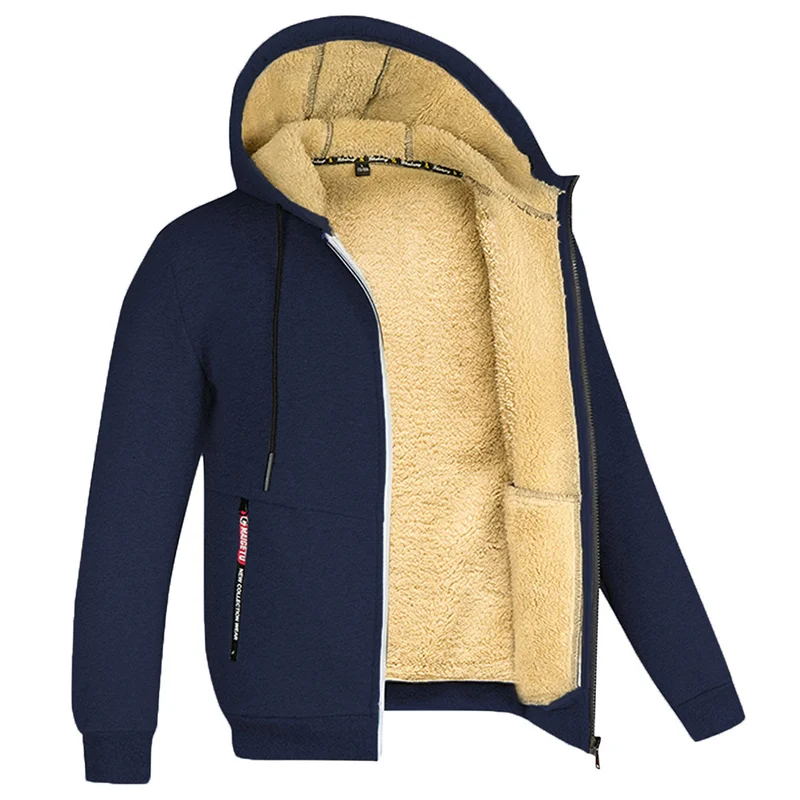 Gemütlicher Herren-Fleecehoodie mit Sherpa-Futter