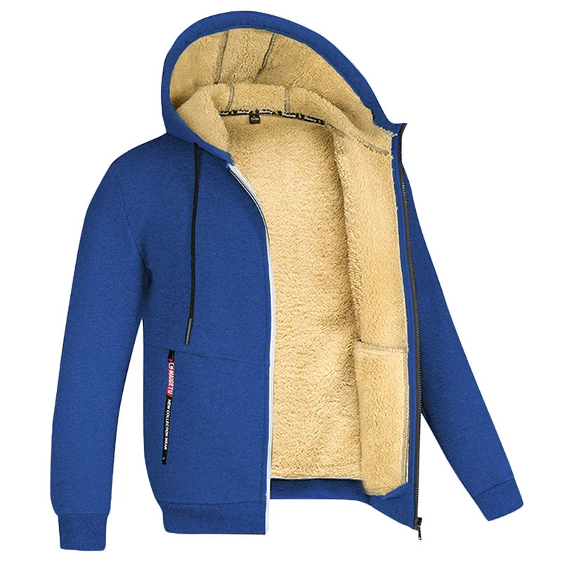 Gemütlicher Herren-Fleecehoodie mit Sherpa-Futter