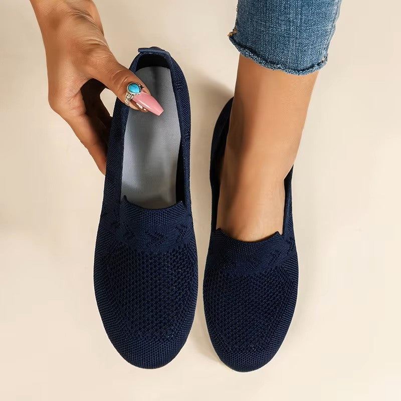 Gepolsterte Strick-Loafer für Damen mit Fußgewölbestütze