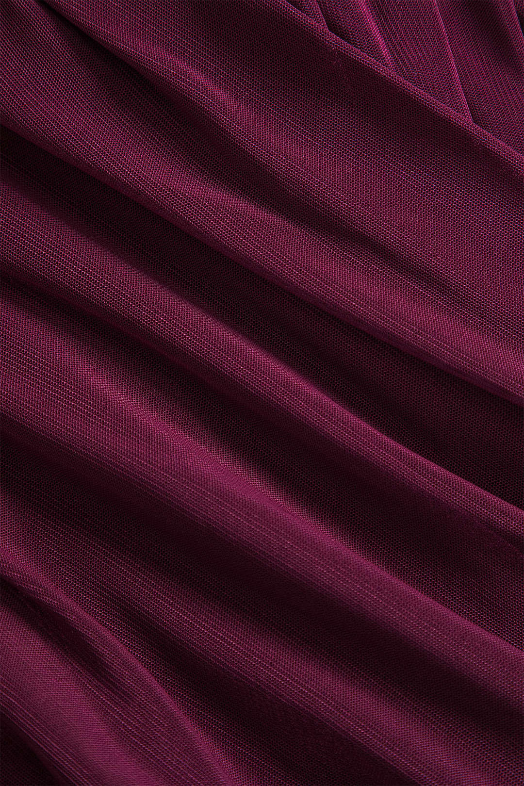 Gerafftes Mesh-Langarmtop für Damen
