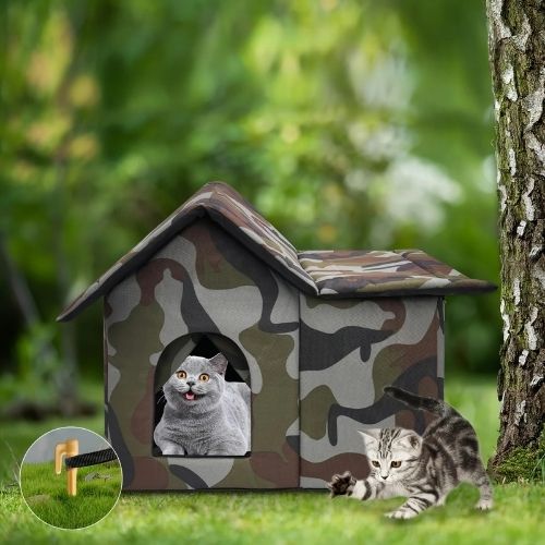 Geräumiges Outdoor-Katzenhaus