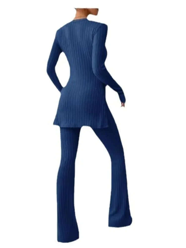 Geripptes Strick-Co-Ord-Set für Damen