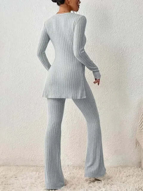 Geripptes Strick-Co-Ord-Set für Damen