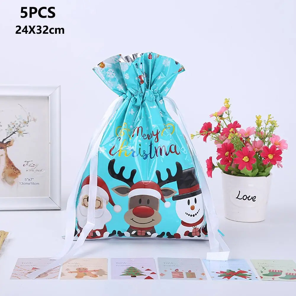 Geschenkbeutel mit Kordelzug, 5er-Pack