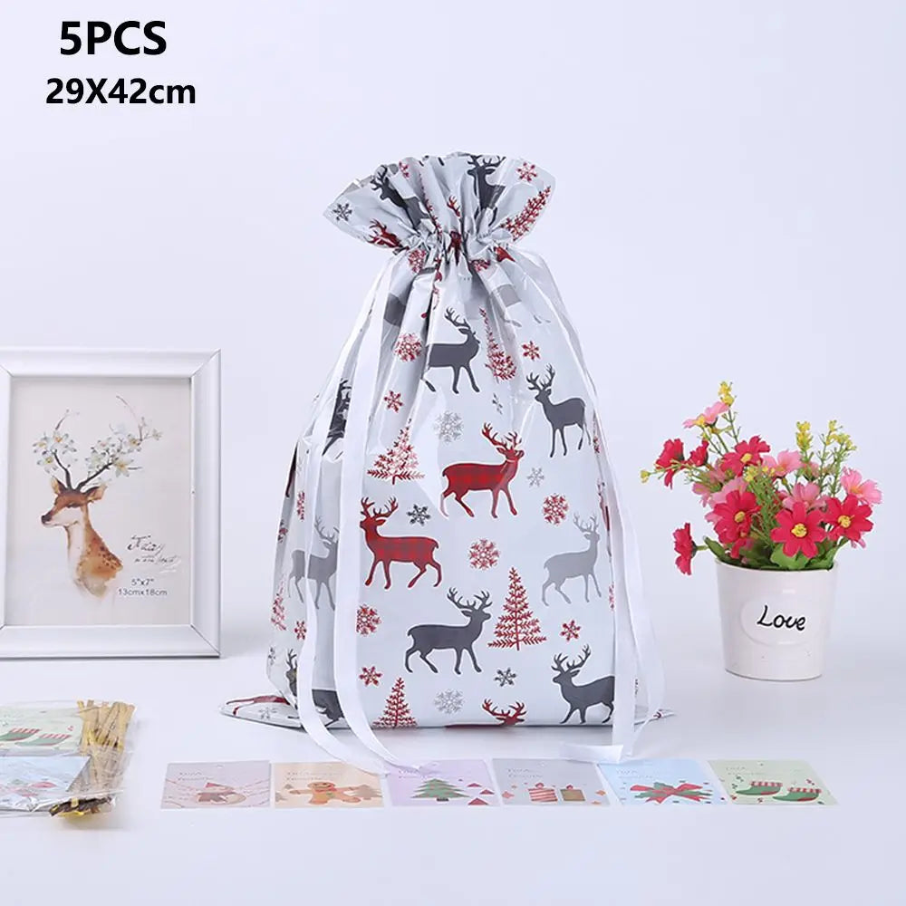 Geschenkbeutel mit Kordelzug, 5er-Pack