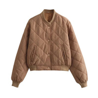 Gesteppte Damen-Bomberjacke aus Polyester | Stilvolle, kurz geschnittene Winterjacke