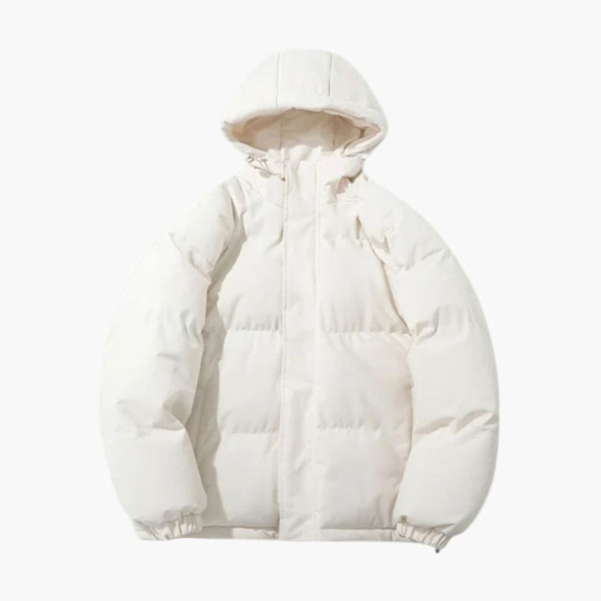 Gesteppte Herren-Pufferjacke mit Kapuze und Reißverschluss