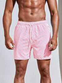 Gestreifte Sport-Badeshorts für Herren