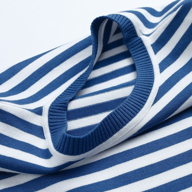 Gestreiftes Damen-Langarmshirt aus Bio-Baumwolle