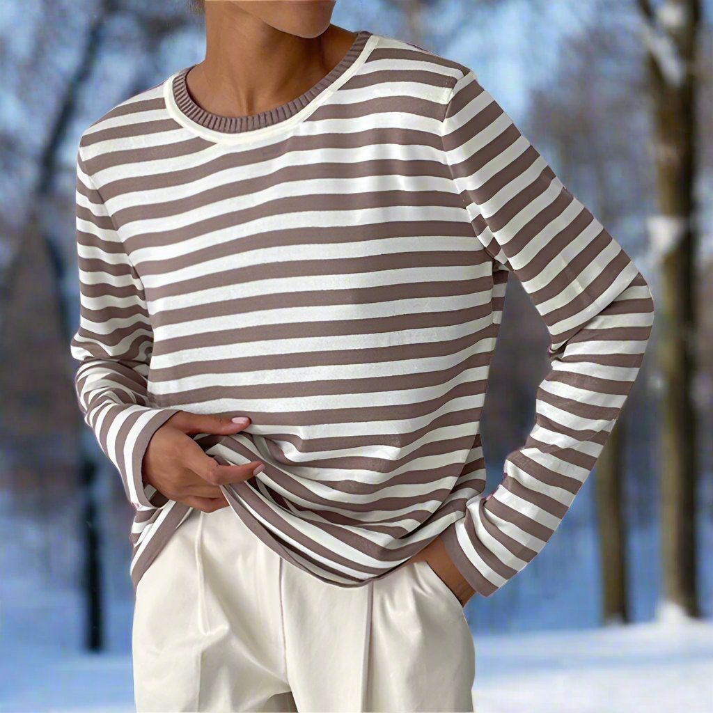 Gestreiftes Langarmshirt für Damen