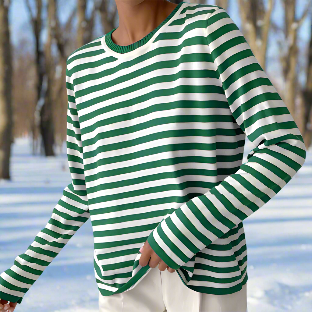 Gestreiftes Langarmshirt für Damen