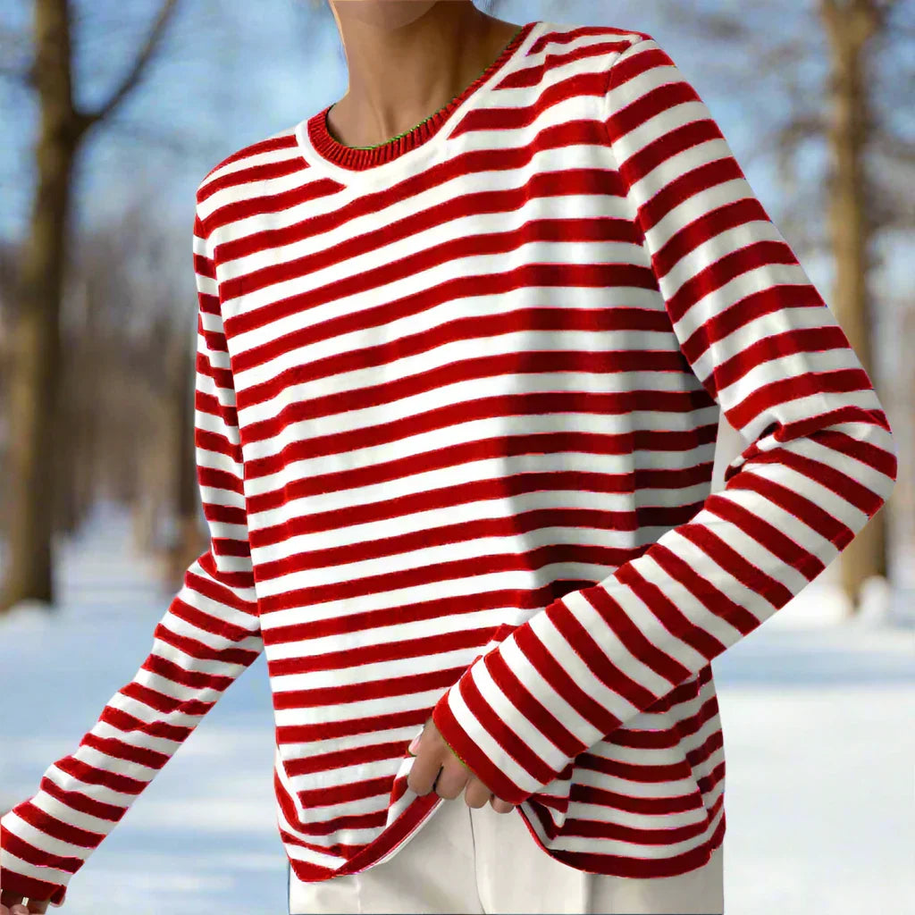 Gestreiftes Langarmshirt für Damen