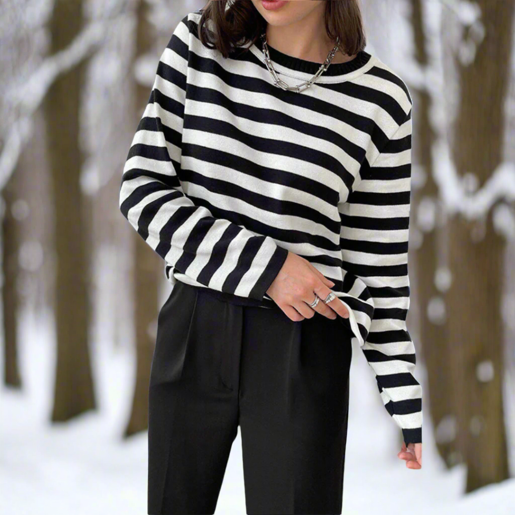 Gestreiftes Langarmshirt für Damen