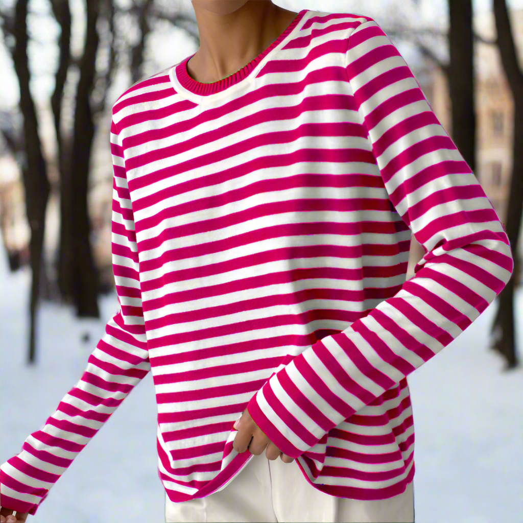 Gestreiftes Langarmshirt für Damen