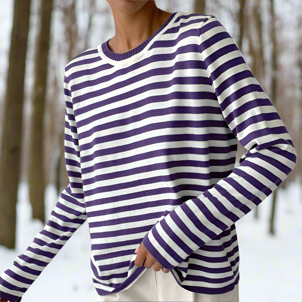 Gestreiftes Langarmshirt für Damen