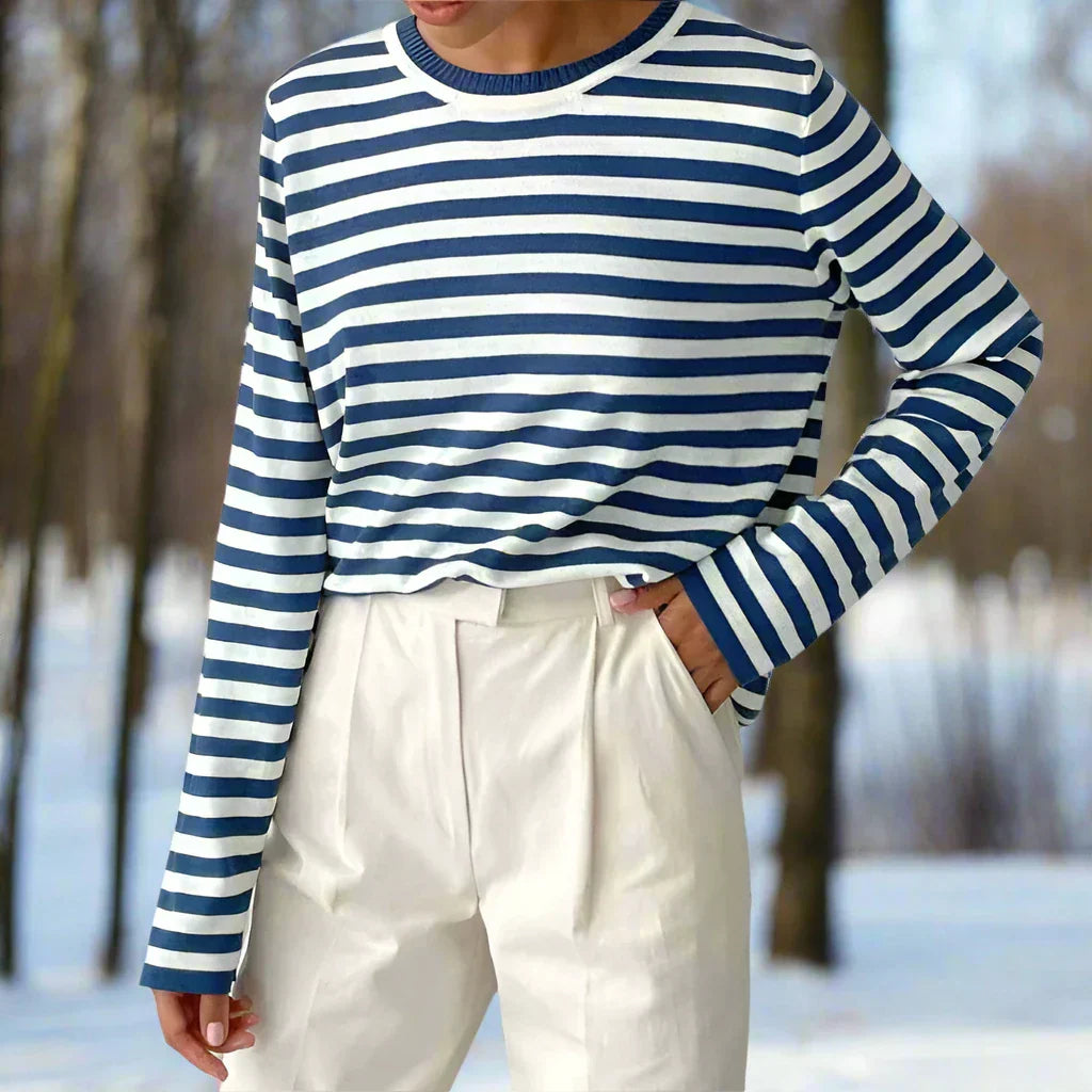Gestreiftes Langarmshirt für Damen