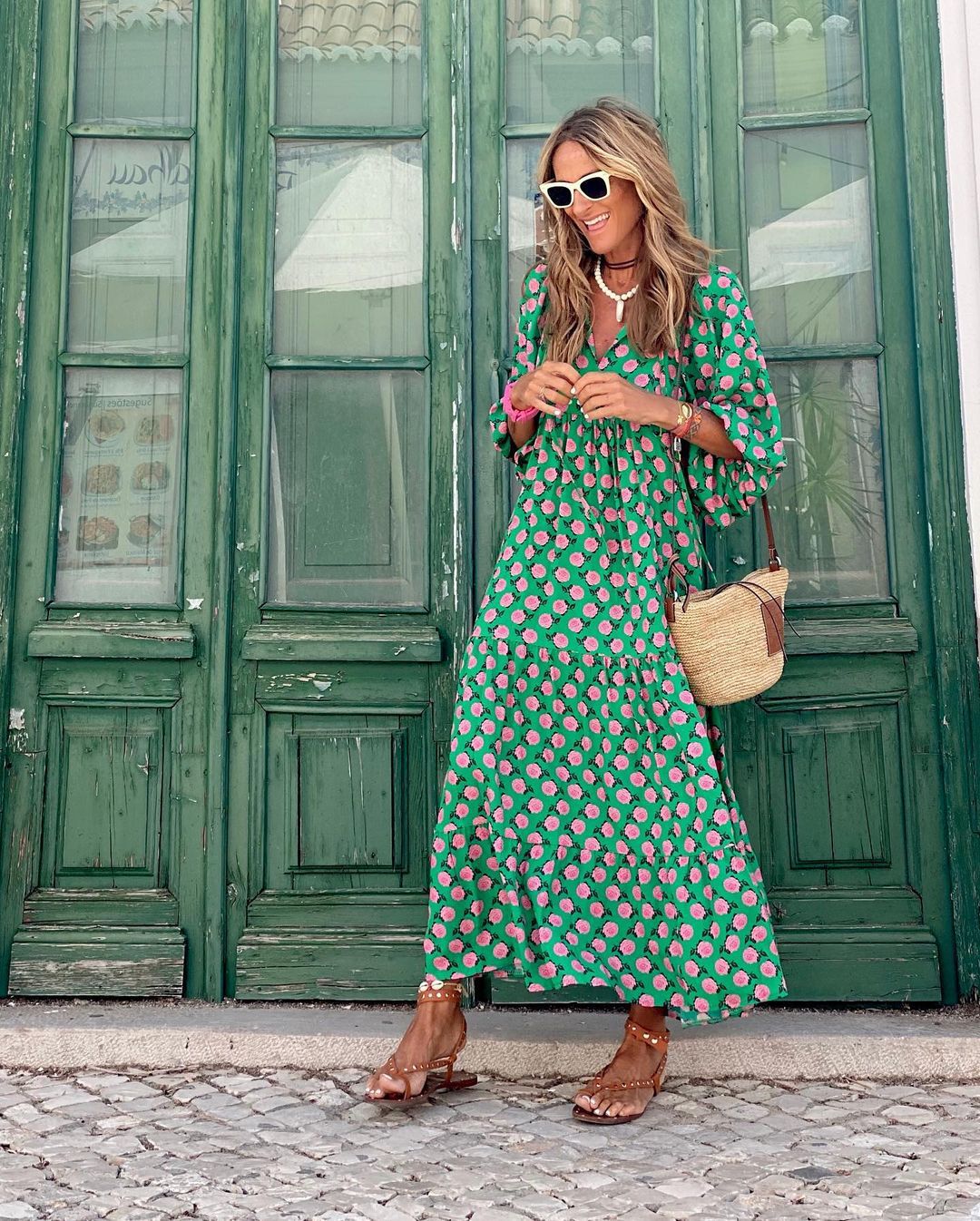 Gestuftes Sommer-Maxikleid für Damen