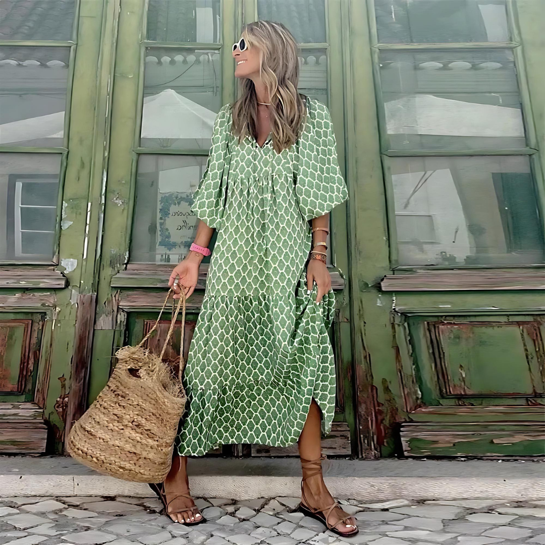 Gestuftes Sommer-Maxikleid für Damen