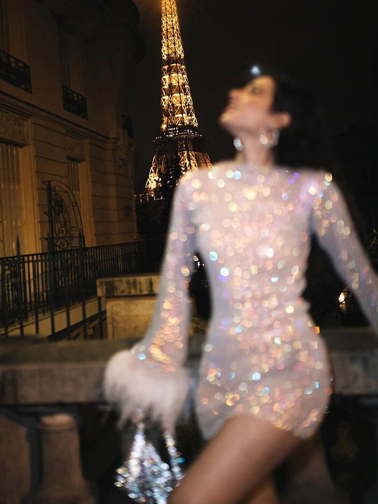 Glänzendes Damen-Abendkleid