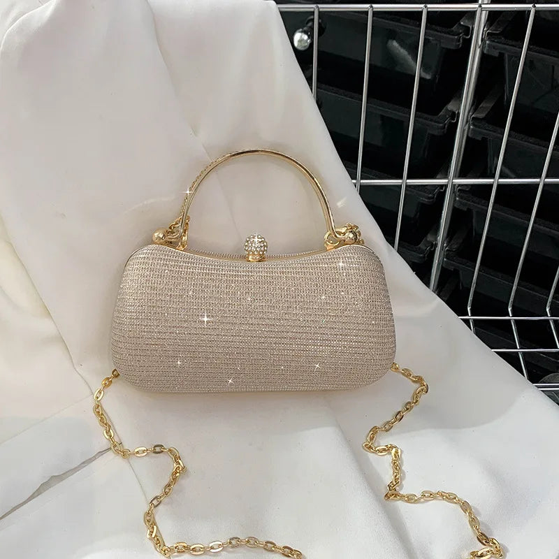 Glitzernde Minaudière für Damen – elegante Abendtasche für Hochzeiten