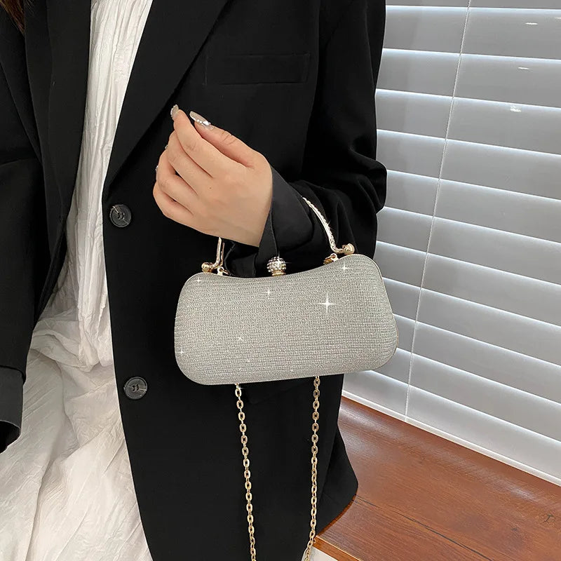 Glitzernde Minaudière für Damen – elegante Abendtasche für Hochzeiten