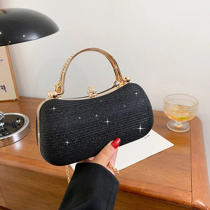 Glitzernde Minaudière für Damen – elegante Abendtasche für Hochzeiten