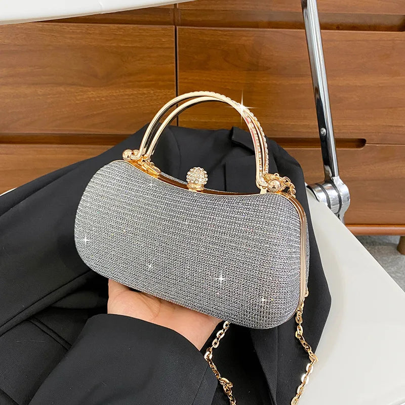 Glitzernde Minaudière für Damen – elegante Abendtasche für Hochzeiten