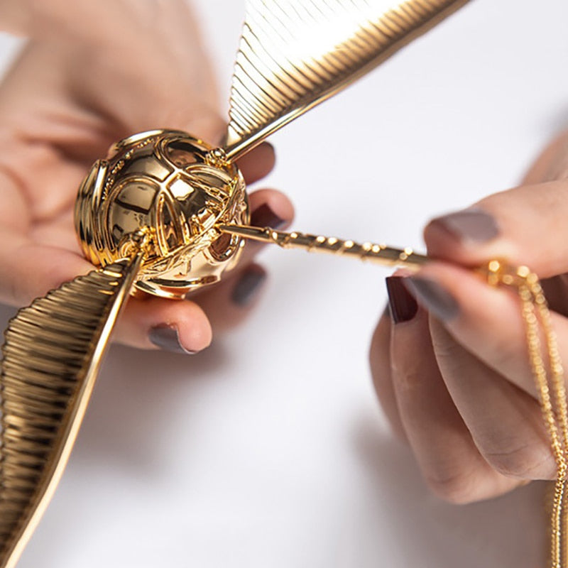 Goldener Schnatz – 18K vergoldete Schatulle für Ringe, bewegliches Luxus-Schmuckstück