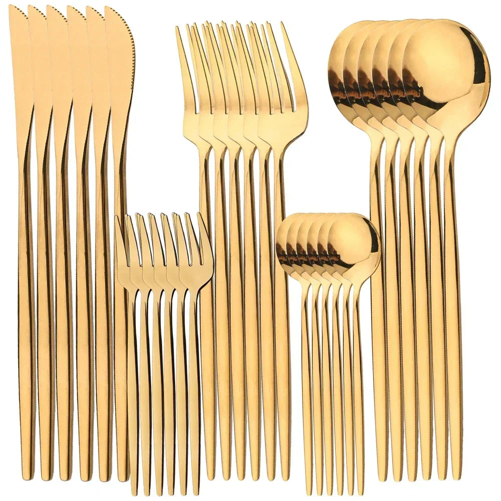 Goldenes Luxus-Besteckset