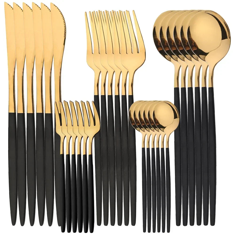 Goldenes Luxus-Besteckset