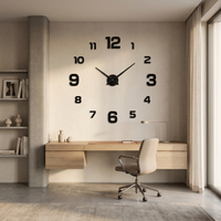 Große Wanduhr aus Metall | Leises Quarzuhrwerk | Minimalistisches Design