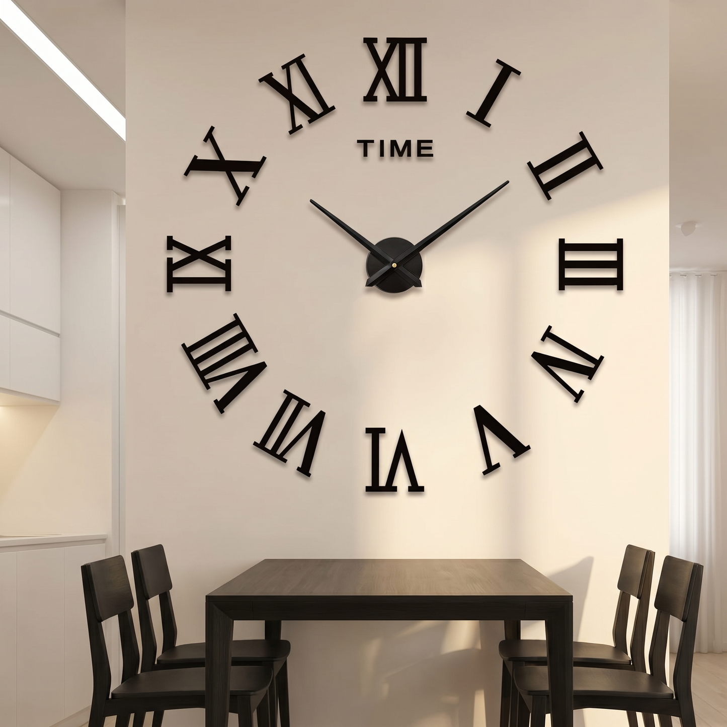 Große Wanduhr aus Metall | Leises Quarzuhrwerk | Minimalistisches Design