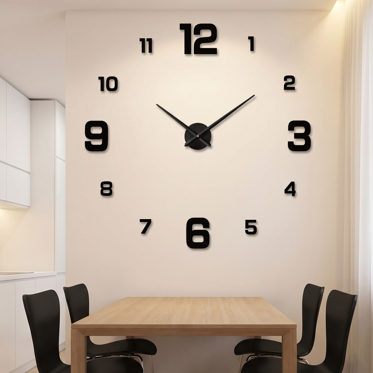 Große Wanduhr aus Metall | Leises Quarzuhrwerk | Minimalistisches Design