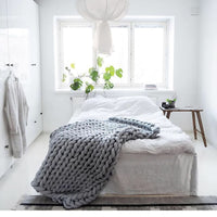 Grobstrick-Tagesdecke für Sofa oder Bett