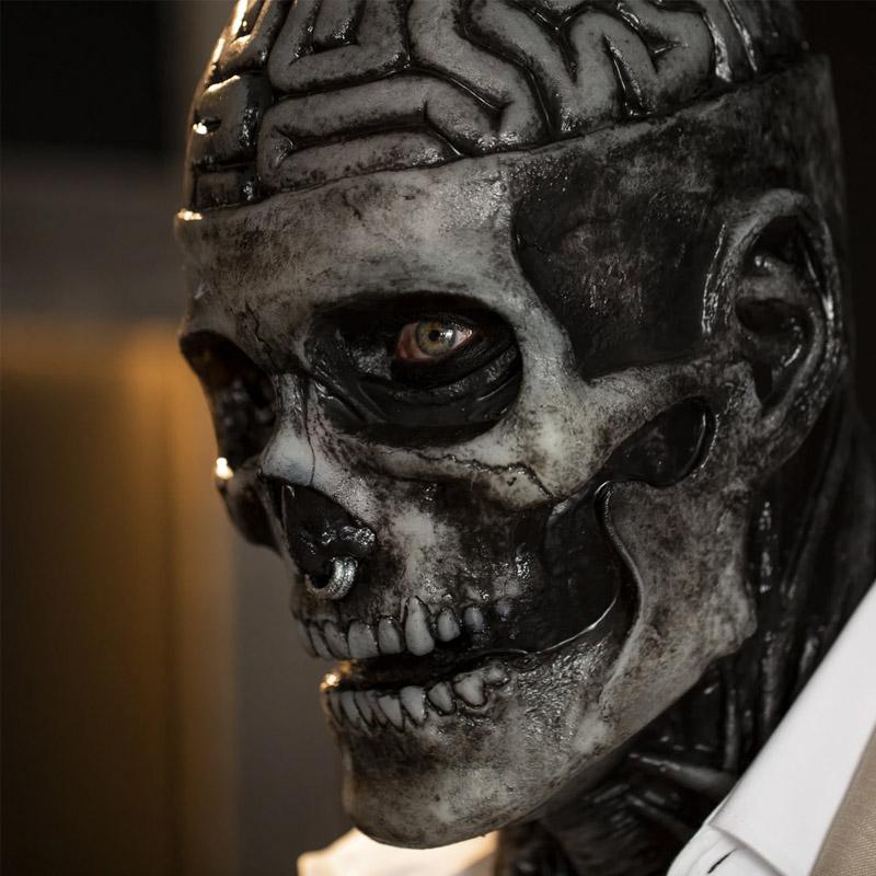 Gruselige Skelett-Maske – realistisches Halloween-Kostüm