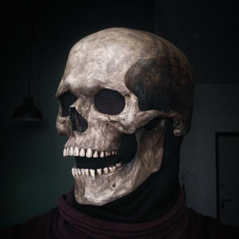 Gruselige Skelett-Maske – realistisches Halloween-Kostüm