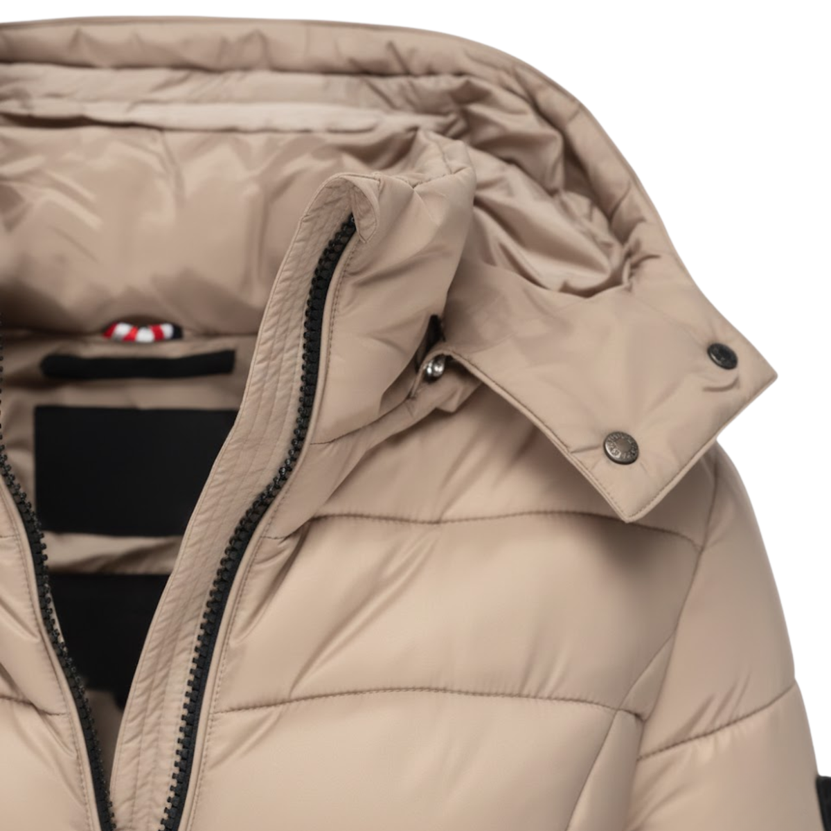 Halblanger wattierter Damen-Parka mit Kapuze – Warmer Winterparka & Steppjacke