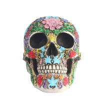 Halloween-Totenkopf-Skulptur aus Kunstharz zur Dekoration
