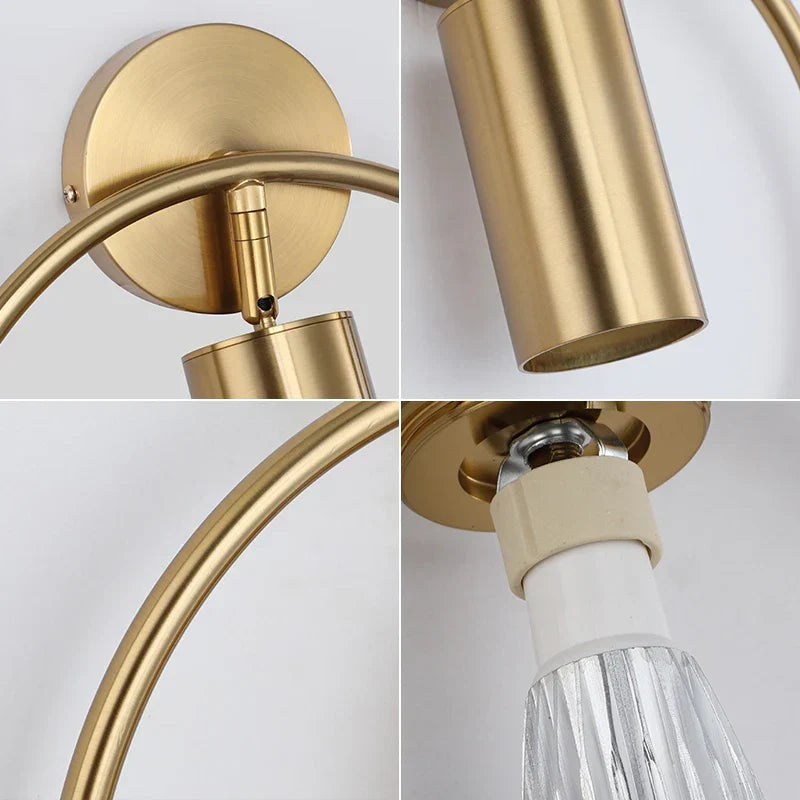 Halo Wandleuchte | Nordisches minimalistisches Design in Gold