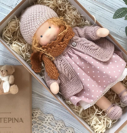 Handgemachte Waldorfpuppe – Begleiter für fantasievolles Spiel | Natürliches Lernspielzeug für Kinder