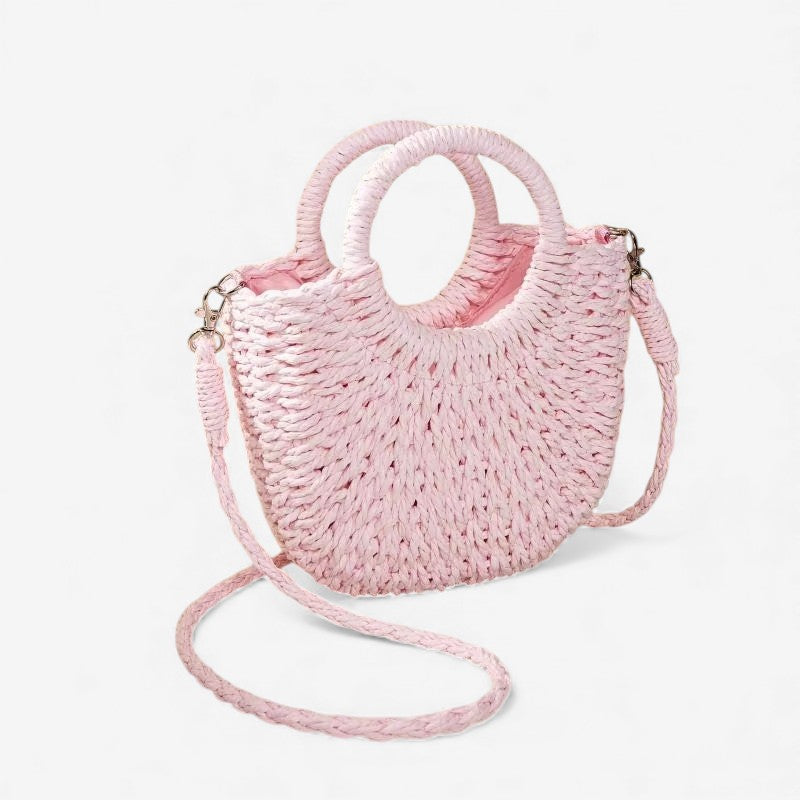 Handtasche mit Doppelhenkel und abnehmbarem Schulterriemen