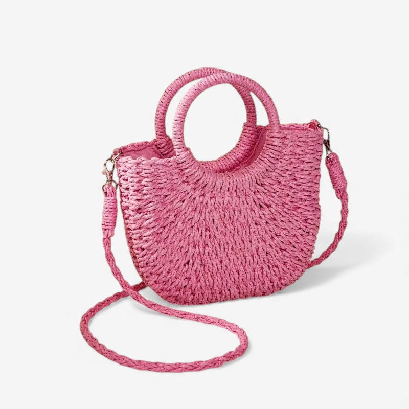 Handtasche mit Doppelhenkel und abnehmbarem Schulterriemen