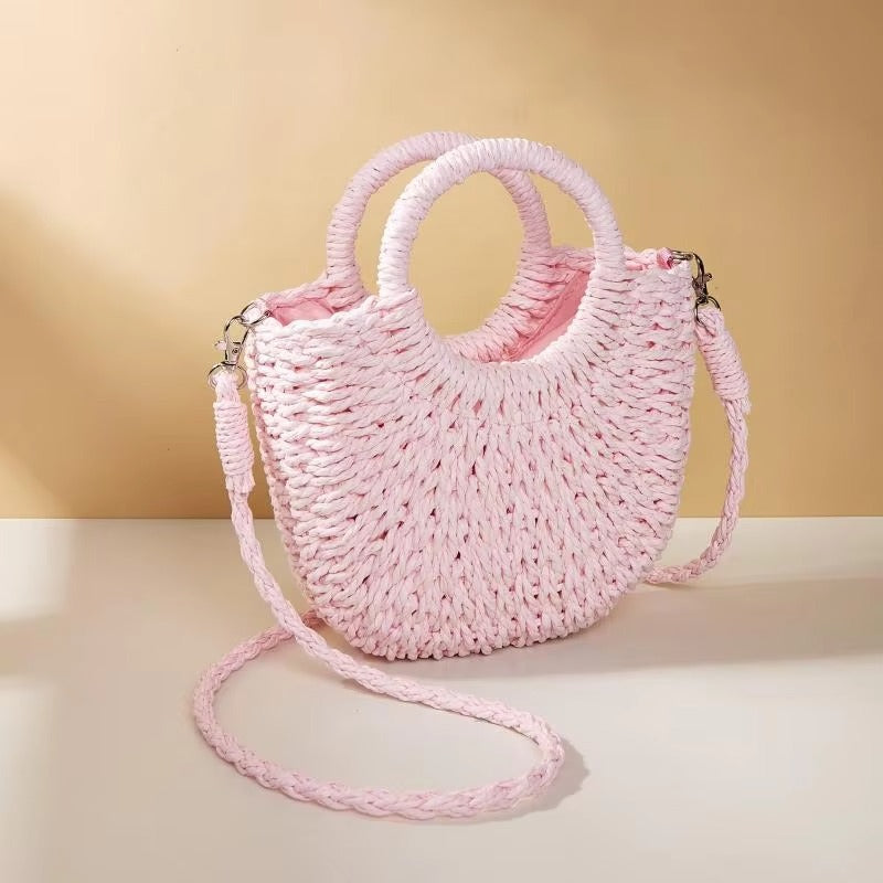 Handtasche mit Doppelhenkel und abnehmbarem Schulterriemen